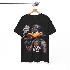 Cool Cartoon Duck Graphic Tee - Trendy Streetwear, Gift for Fans, Casual Wear, Unique Design, Fun Summer Shirt
