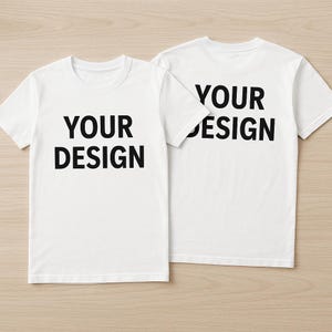 Benutzerdefinierte Front & Back T-Shirt | Laden Sie Ihr Bild | Personalisiertes Hemd für Männer und Frauen | Gestalten Sie Ihr eigenes T-Shirt | Einzigartige Geschenkidee