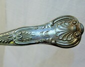 Vintage 1977 International Silver Silverplate 7 1 8 Inch Breakfast Luncheon Buffet Salad Forks, Kings Pattern, Monogram quot CC quot , 3 Pieces
