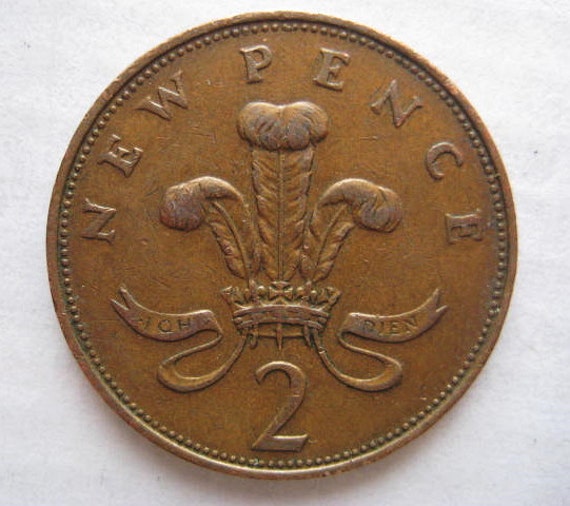 1971 Bronze Coin United Kingdom 2 New Pence Elizabeth II Etsy