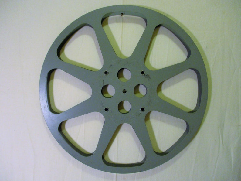 Vintage 13 3 4 Inch Gray Metal Movie Reel Home Theater Decor Etsy