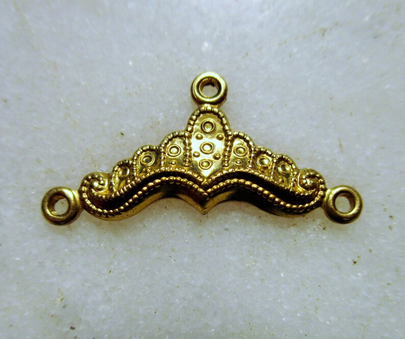 Vintage Jewelry Connectors 1960s Ornate 1 Over 2 Stamped Raw Etsy