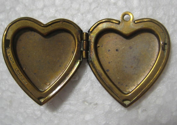 Vintage Heart Locket Star Pendant: Quality Stampe… - image 4