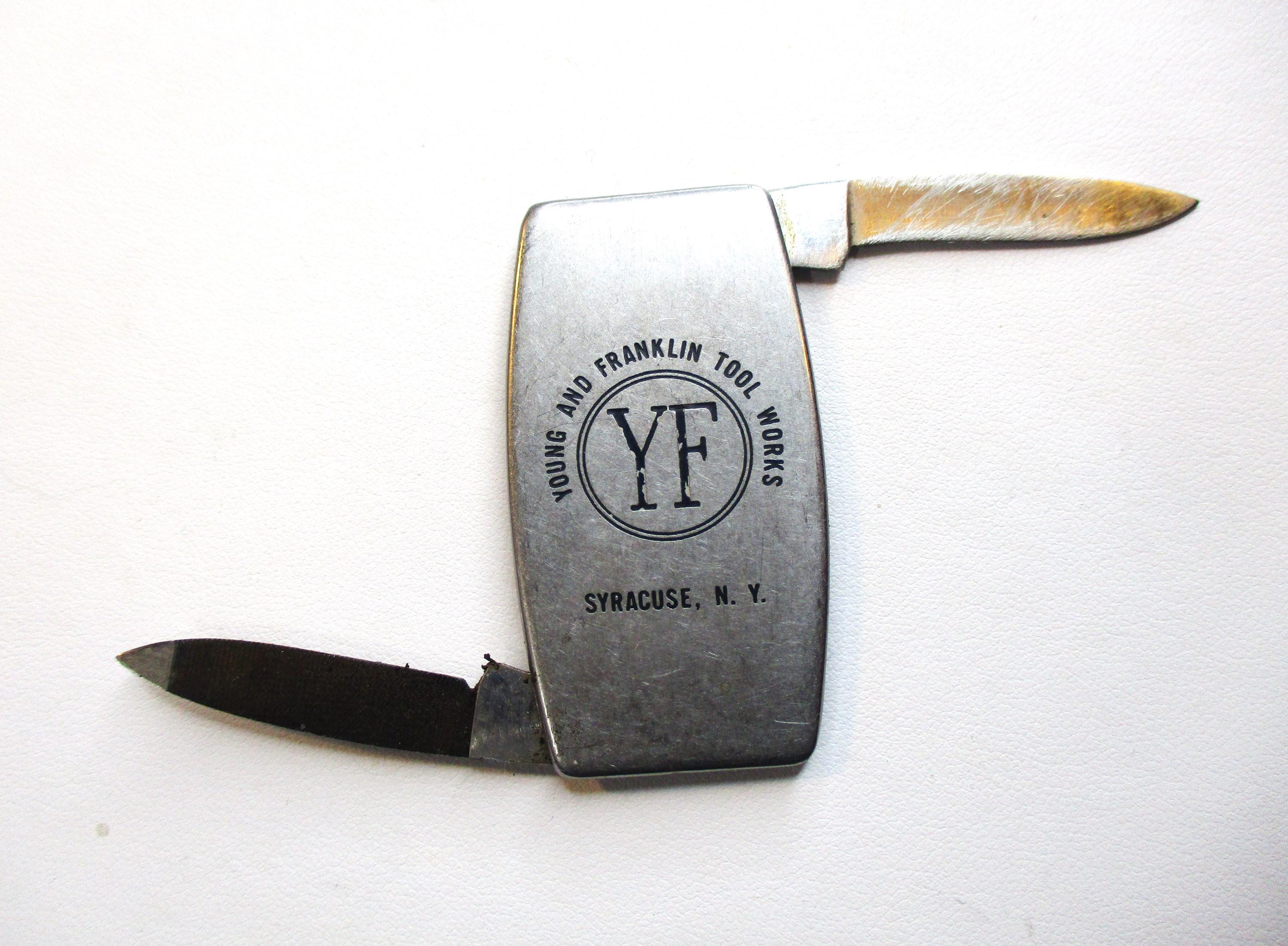 Vintage Zippo Advertising Knife; Young and Franklin Tool Vintage Zippo Advertising Knife; Young and Franklin Tool