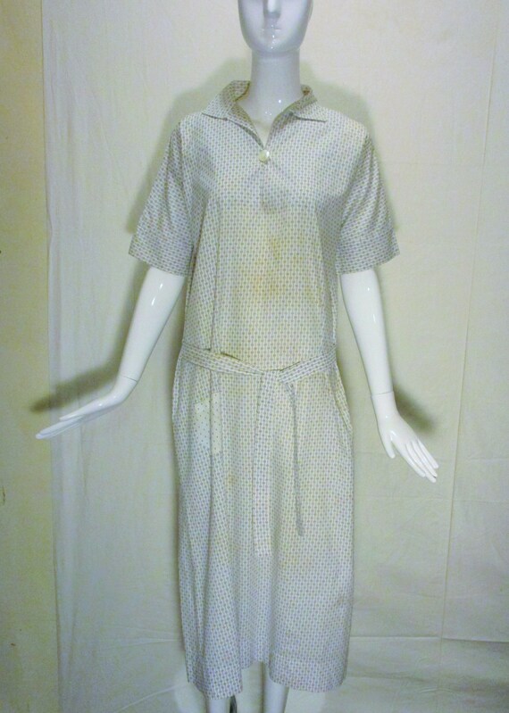 Vintage Late 1920's Classic Work or House Dress, W