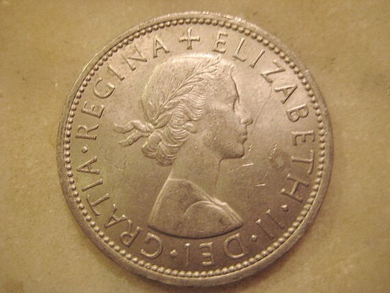 1967年 イギリス 2シリング - エリザベス2世初の肖像画 - Etsy 日本