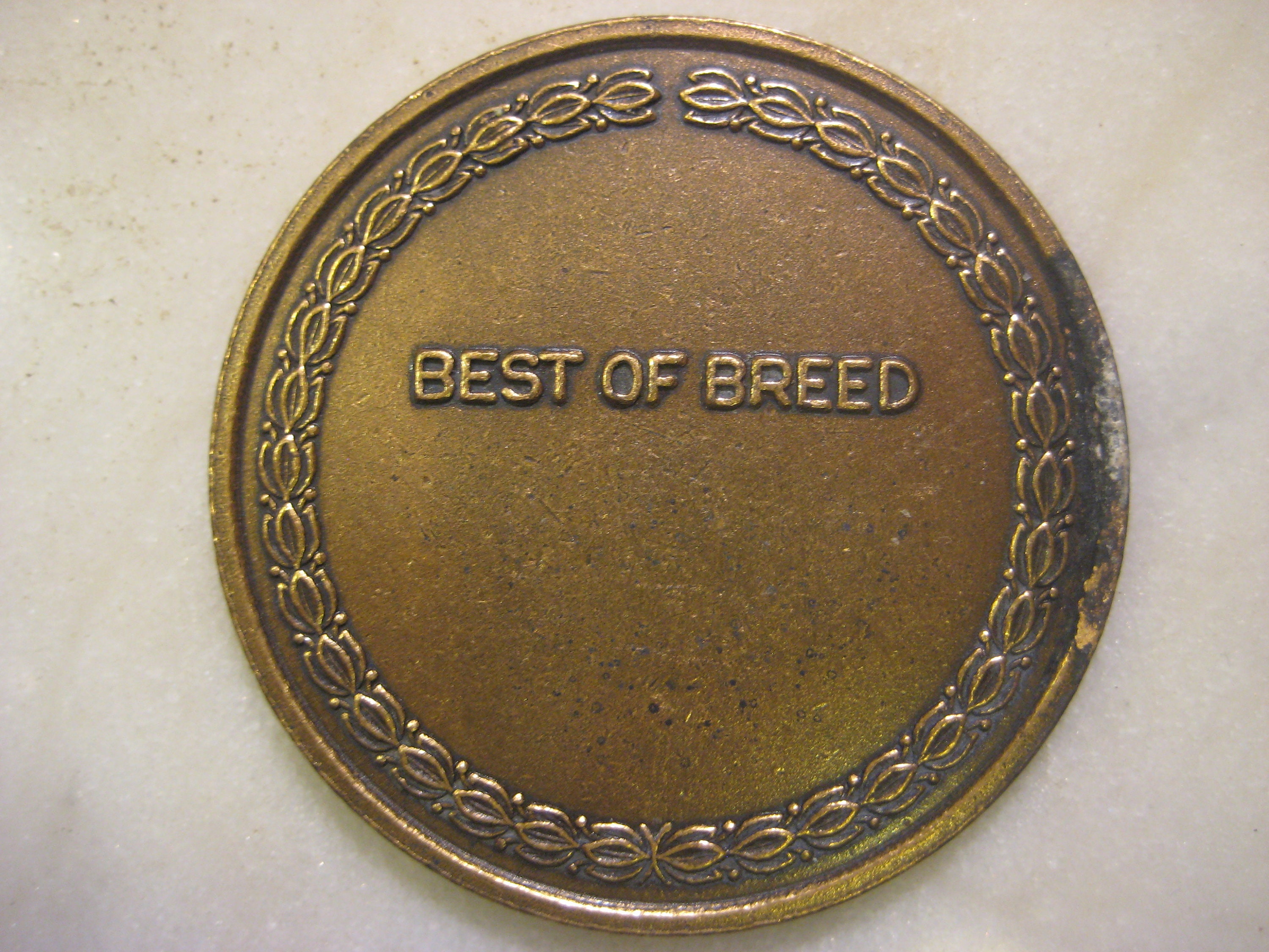 フージャー ケネル クラブ Inc.、インディアナ州インディアナポリス、ベスト オブ ブリード、真鍮製メダリオン/トークン/ペーパー ウェイト、55  mm (約 2 1/8 インチ)、1 個 - Etsy 日本