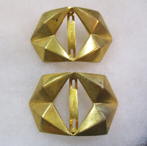 Vintage French Art Deco Shoe/Boot Buckles/Embelli… - image 4