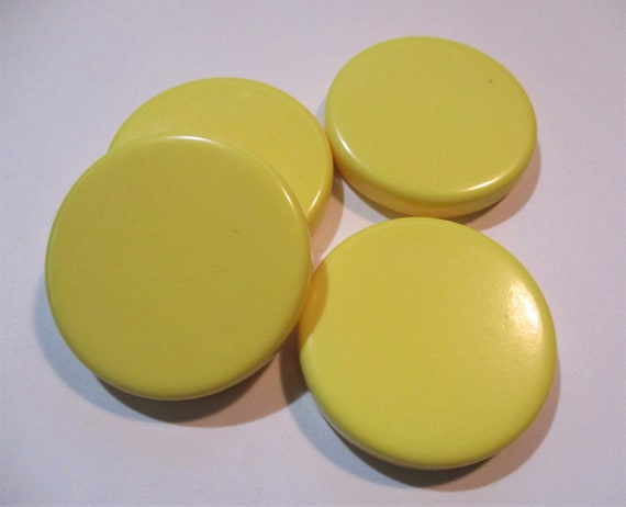Vintage Yellow Bakelite Disk Simichrome Tested | Etsy