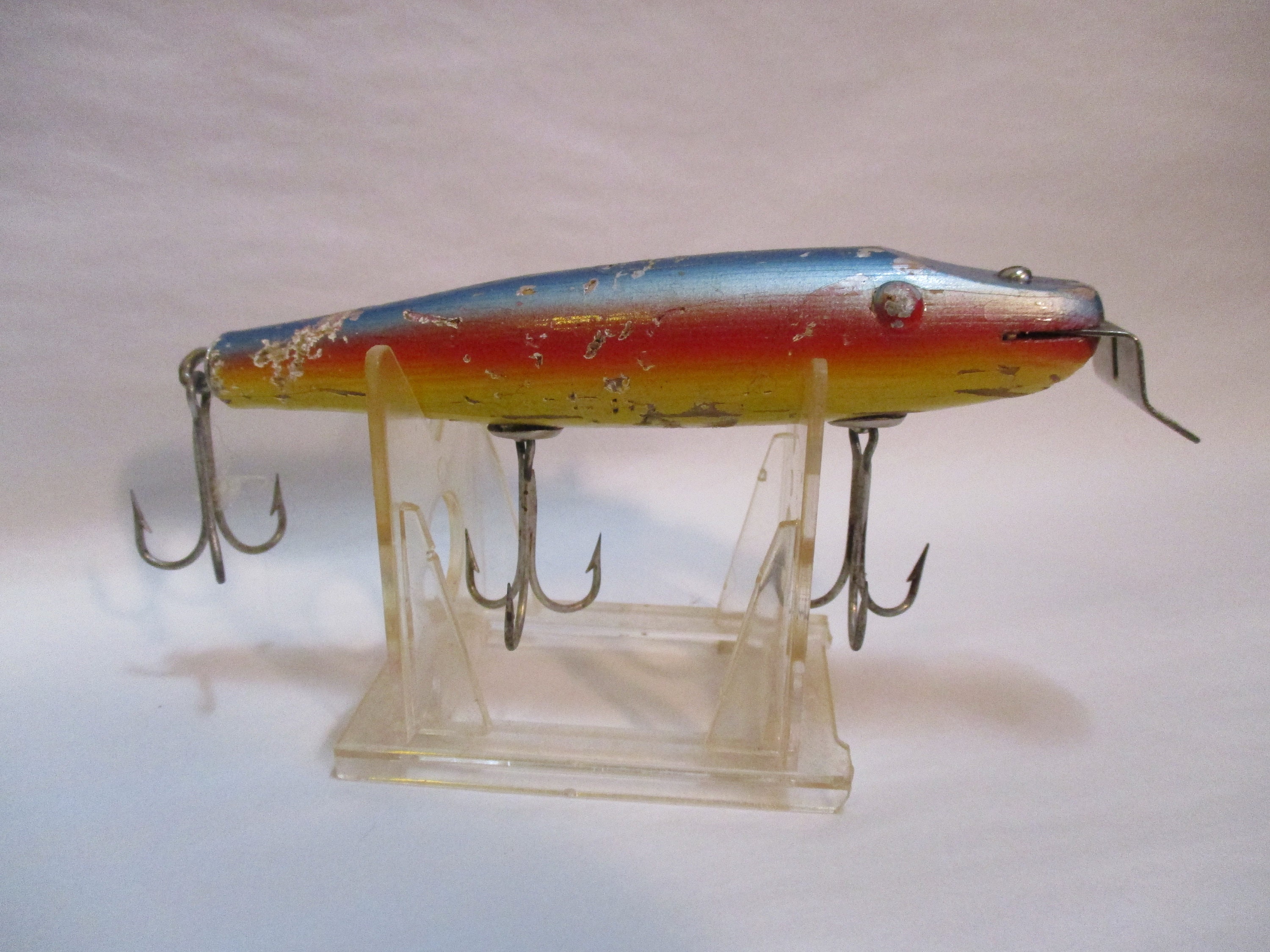 Vintage Wooden Fishing Lure, 4 1/4 Inch, Chub Pikie, Used