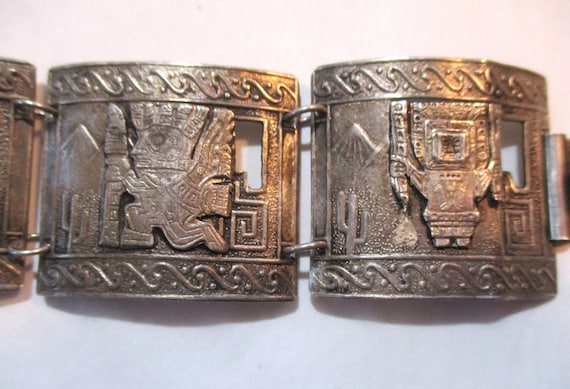 Vintage Peruvian 925 Sterling Silver Llama Panel … - image 4