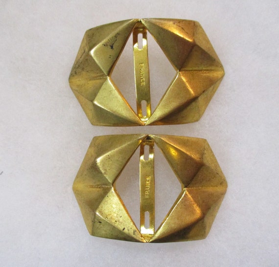 Vintage French Art Deco Shoe/Boot Buckles/Embelli… - image 2