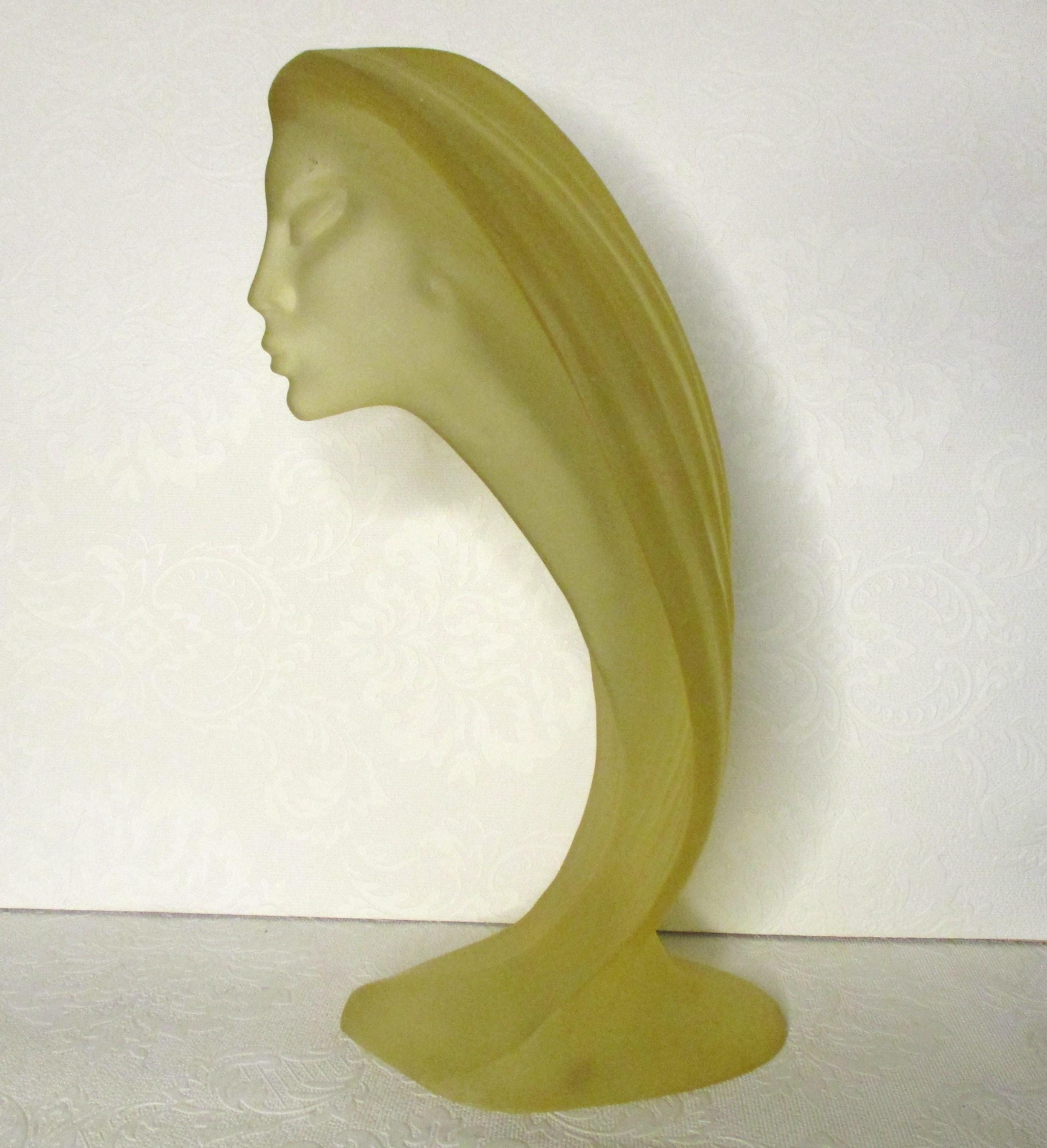 Vintage Austin Productions Art Object, 1985, “woman in Wind