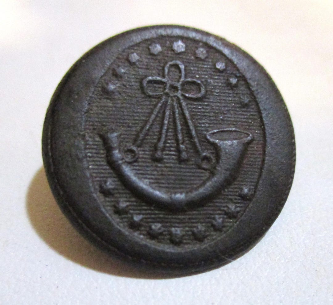 Antique Circa 1850-60's Pre Civil War Iron Shank Button, 20mm Size ...