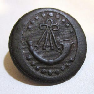 Antique circa 1850-60's  Pre Civil War Iron Shank Button, 20mm Size,  Collect/Repurpose/Mixed Media, 1  Button