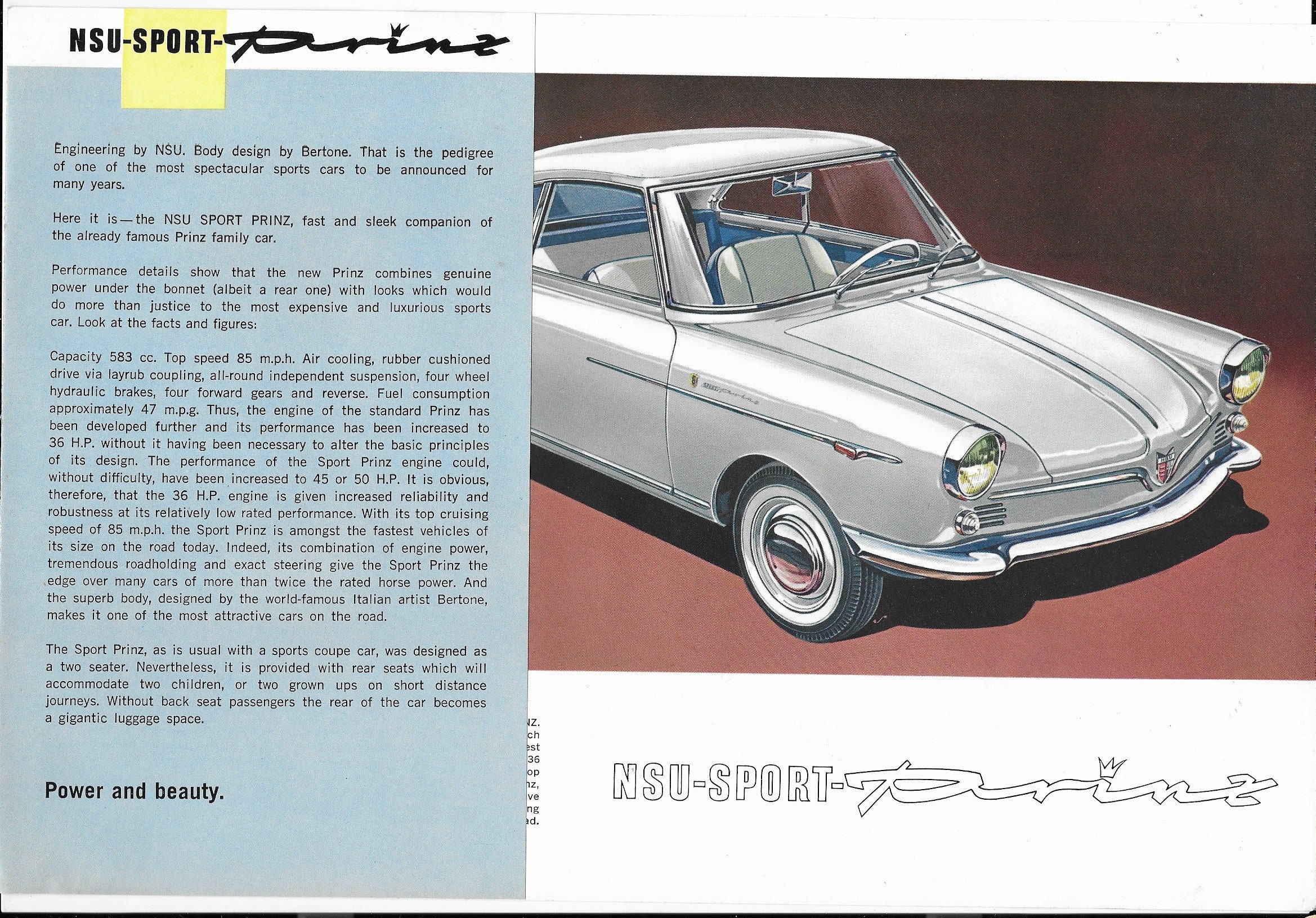 プロフィ－ル更新　NSU SPORTS PRINZ　CORGI1/43 For Sale: NSU Sport-Prinz (1967) offered for Price on request