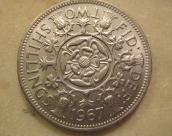 1956年イギリス、2シリング硬貨 - エリザベス2世初の肖像画 - Etsy 日本