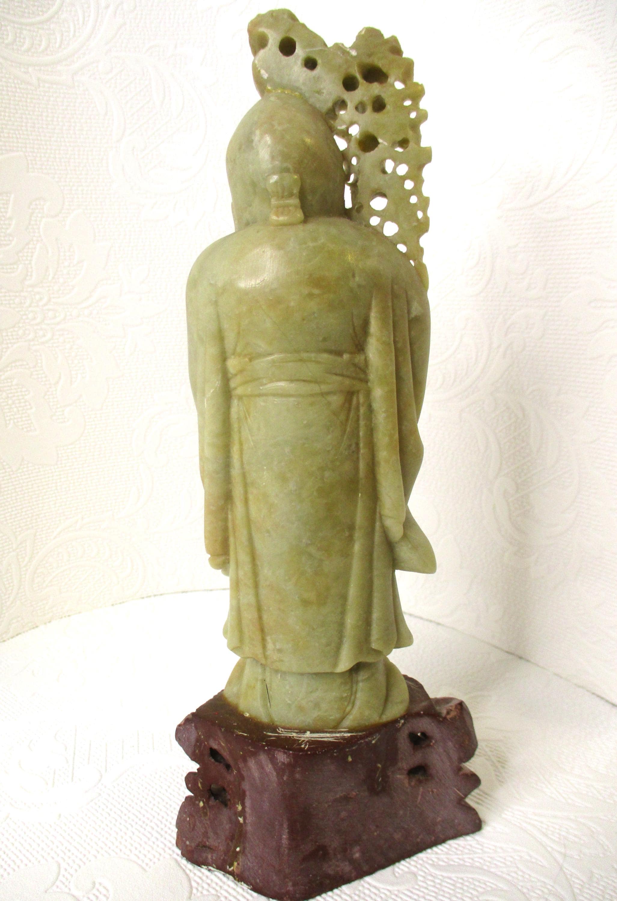 19th Century Soap Stone Carving of Shou Lao, the Chinese God of