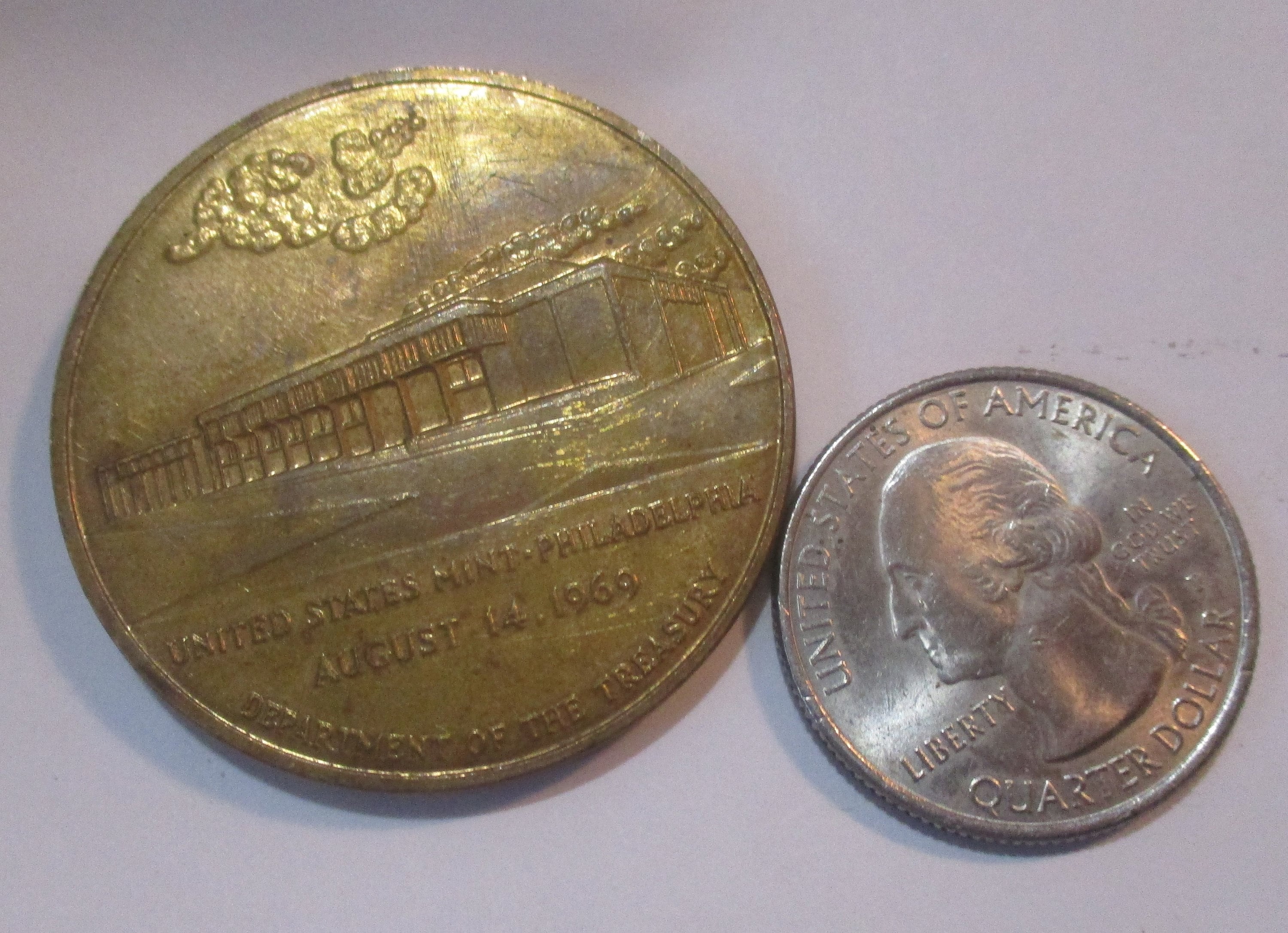 1969年 アメリカ合衆国造幣局メダル ヴィンテージ 1969 メダル フィラデルフィア造幣局 ブロンズ