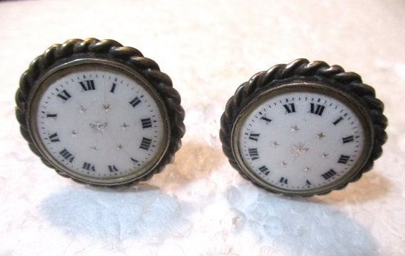 Rare Vintage 1950's Sterling Silver Cufflinks wit… - image 9