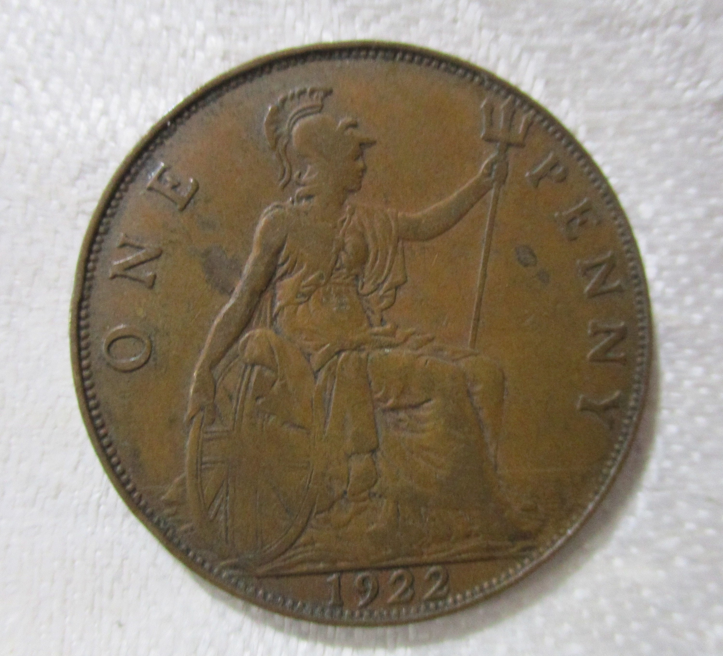 1922年 イギリス 青銅貨幣 1ペニー ジョージ5世 - Etsy 日本