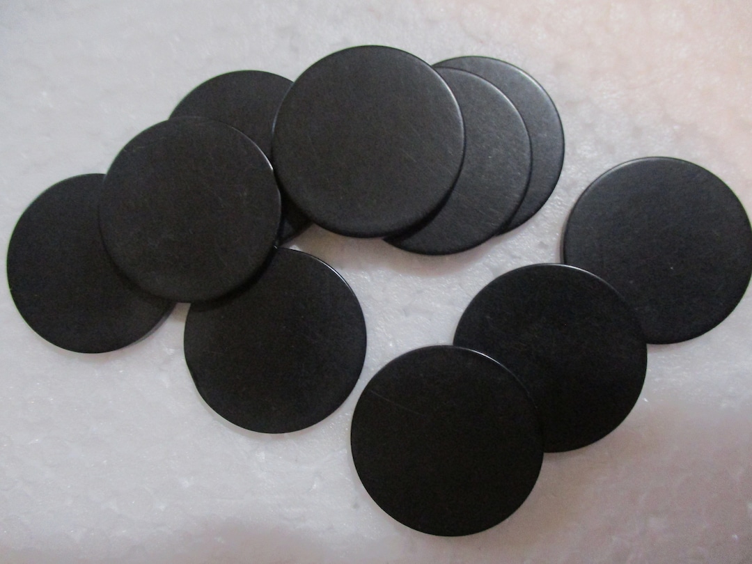 Vintage Black Bakelite Disk, Simichrome Tested, Jewelry/necklace ...