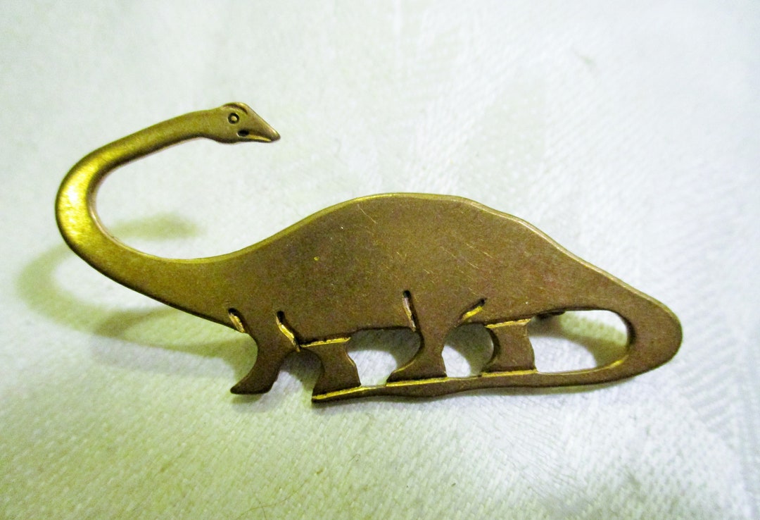 Vintage Sauropod Dinosaur Raw Stamped Brass, Jewelry Component/childs ...