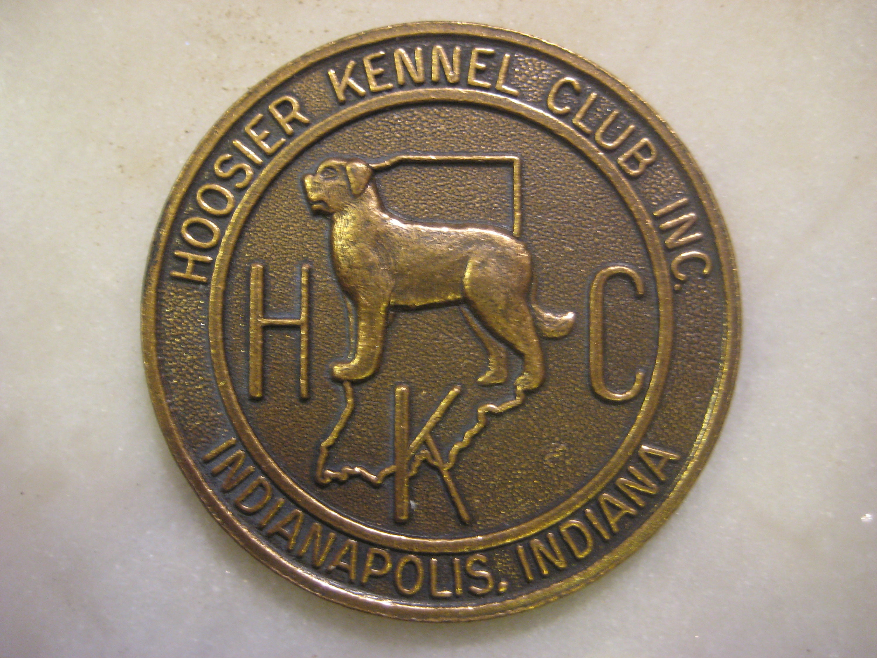 フージャー ケネル クラブ Inc.、インディアナ州インディアナポリス、ベスト オブ ブリード、真鍮製メダリオン/トークン/ペーパー ウェイト、55  mm (約 2 1/8 インチ)、1 個 - Etsy 日本