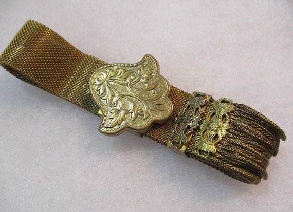 Antique Victorian Gold Filled Slide Bracelet, Ori… - image 6