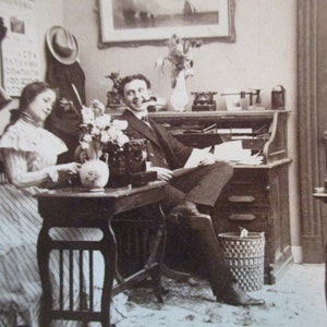 Antique Circa 1900 Underwood & Underwood Publishers Comic Stereoview Card &quot;Flirtation&quot;