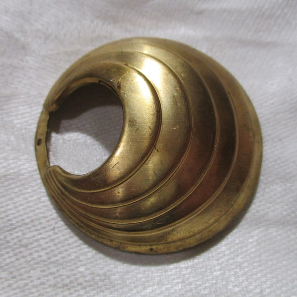 Vintage Art Deco Style Layered Look Dome Shape Hoop, Round  Jewelry Component, Stamped Raw Brass Finding/Pendant, Round 45mm, 1 Pc.