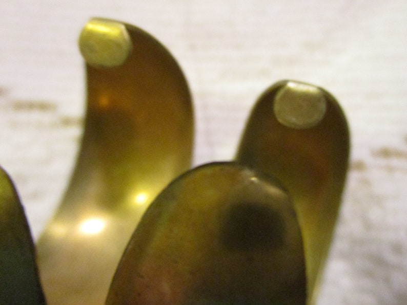 Vintage Earring Hoops Pierced Earring Base Jewelry ComponentFindings 1.5 38mm 1 pr. 1960s Wide Solid Stamped Brass Post Mountings