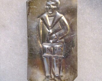 Vintage Tamata, Ex-Votos, Orthodox Votive Offering, Milagro, Boy Wearing a Sailor Suit, Tama, 3" by 1 1/2", 1 Piece (CRMI)