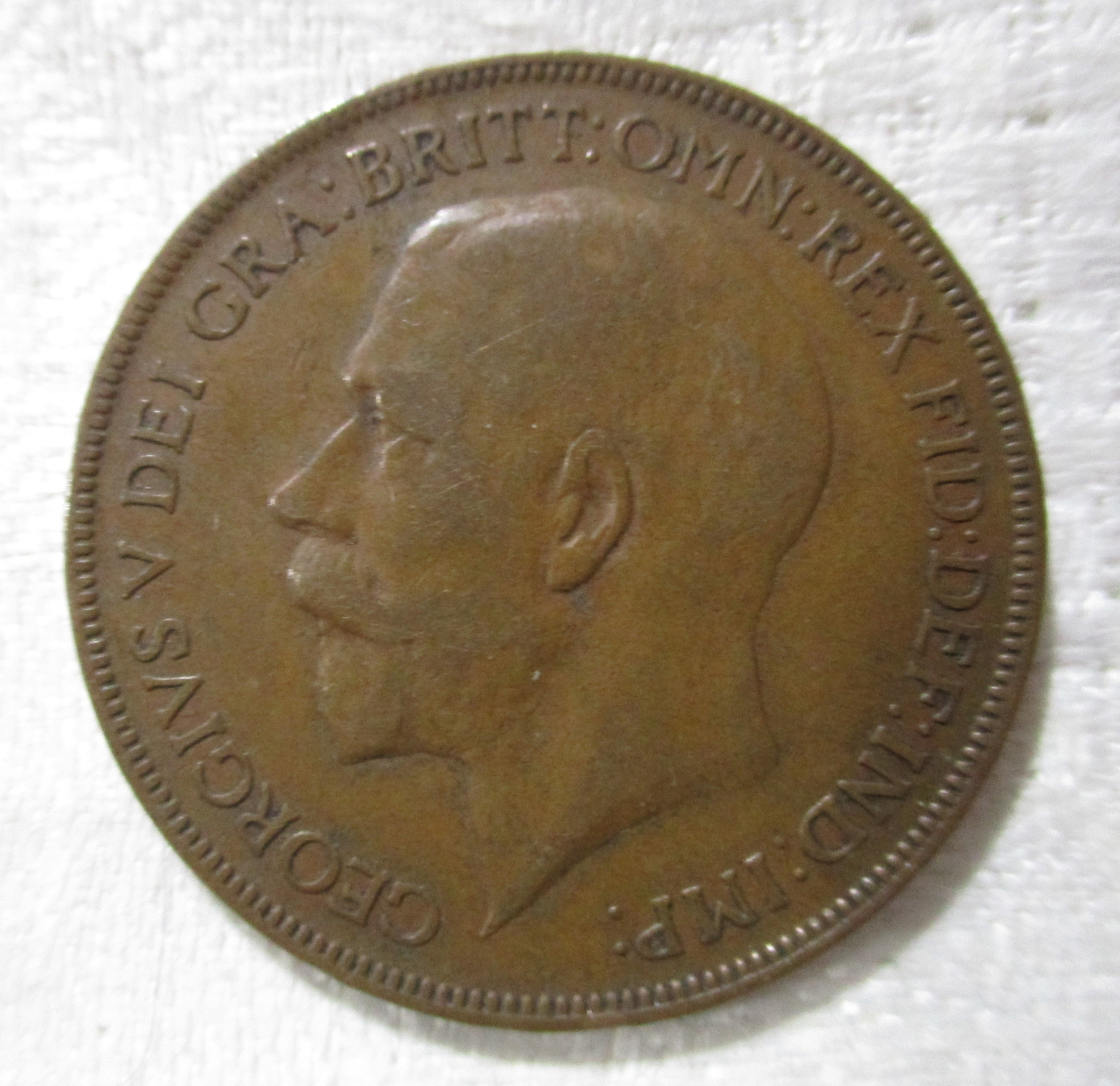 1922年 イギリス 青銅貨幣 1ペニー ジョージ5世 - Etsy 日本