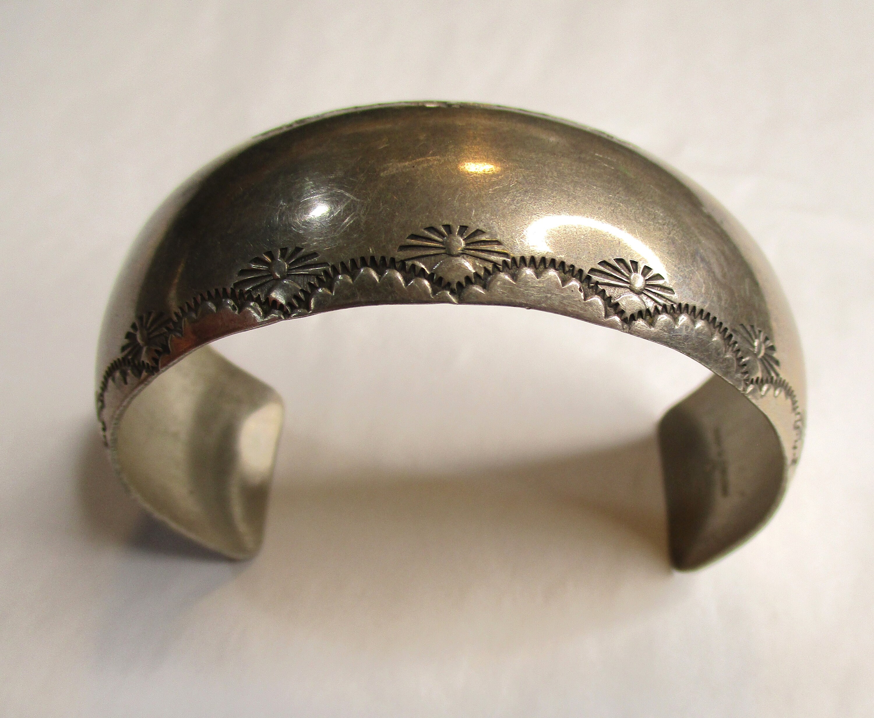 アクセサリー VT navajo bangle vintage Vintage Navajo Sterling Silver Wide Twisted Wire Stamped