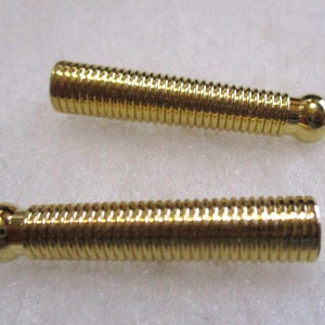 Vintage Quality Solid Spun Gold Plated Brass Bolo Tie End Tips, Cord Tip Findings/Jewelry Components,  24mm Long, 1 Pair