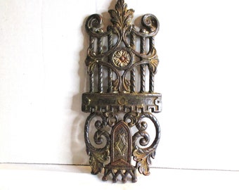 Large Older Vintage/Antique Cast Brass Armolu Furniture Trim/Decoration/Home Decor Embellishment, 8 Inches by 3 5/8 Inches, 1 Piece