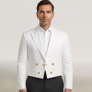 Men's White Officer Mess Dress Jacket