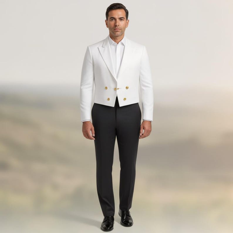 Men's White Officer Mess Dress Jacket - Etsy