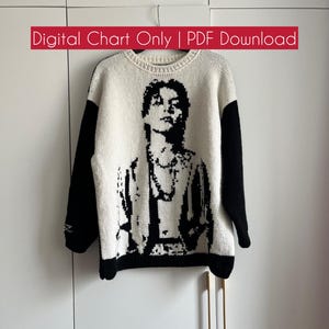 Knitting Portrait Chart – Jacquard / Intarsia Pattern | Digital PDF Download | K-pop Fan Art Design
