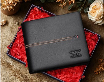 BULLCAPTAIN Men's Leather Wallet – A Stylish Gift for Father’s Day, Boyfriend, or Husband