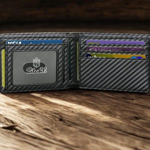 Carteira de couro ultrafina masculina – bloqueio RFID, com 11 cartões de crédito, presentes para padrinhos, presentes de aniversário, presentes de aniversário, presentes de dia dos pais,