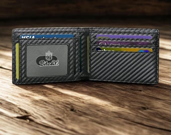 Ultra-Thin Leather Wallet – RFID Blocking Bifold Design, 11 Card Slots