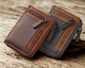 Premium Retro Short Men's Wallet – Stylish, Multifunctional & Durable with Zippe