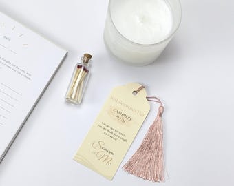 Cashmere Plum Soy Candle: Self-Care Gift, 7 oz Frosted Jar