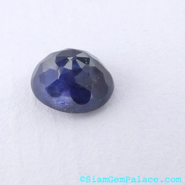 SAPPHIRE. Dark Blue. Natural. Oval. High Dome Micro Facet Rose Cut. 1pc. 1.94 cts. 7.5x6.5 mm  (S444)