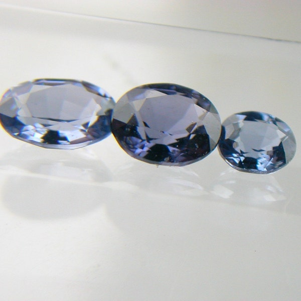 SPINEL Great BLUES Parcel  3 pc. Oval  1.35 cts. (SP-3)