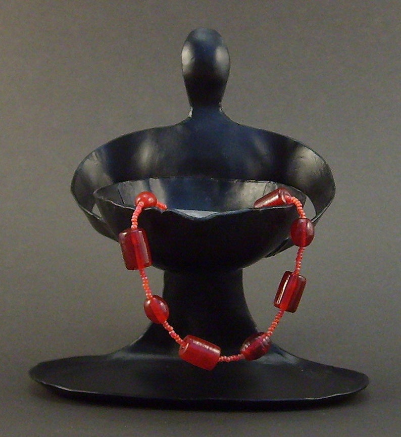 Boho Anklet Anklet Jewelry Ankle Jewelry Beaded Anklet Red Anklet Handmade Anklets Anklet for Women Red Glass Beaded Anklet