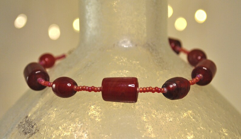 Boho Anklet Anklet Jewelry Ankle Jewelry Beaded Anklet Red Anklet Handmade Anklets Anklet for Women Red Glass Beaded Anklet
