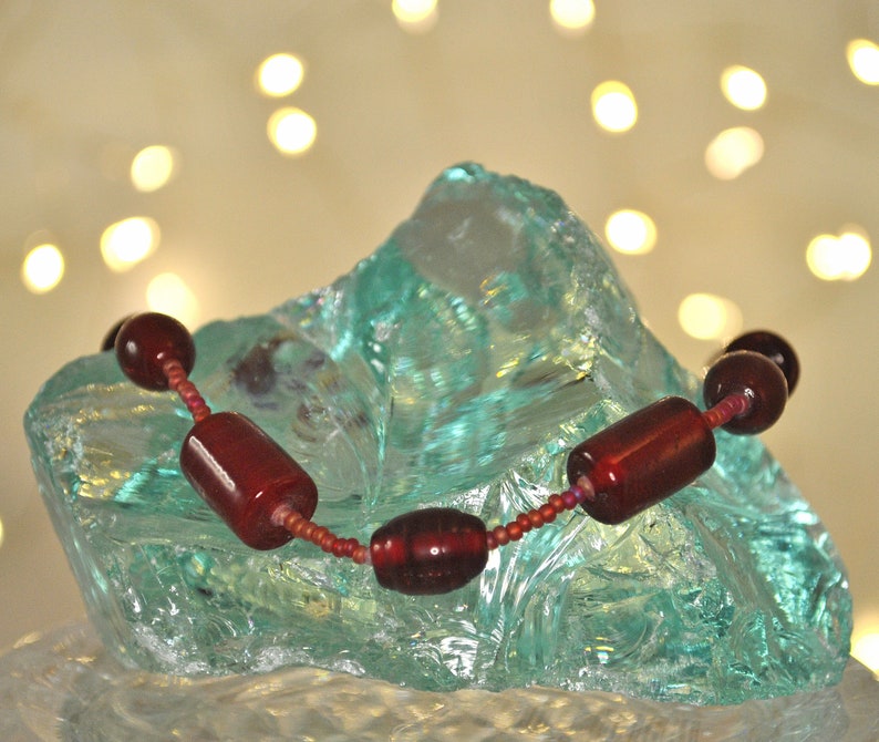 Boho Anklet Anklet Jewelry Ankle Jewelry Beaded Anklet Red Anklet Handmade Anklets Anklet for Women Red Glass Beaded Anklet